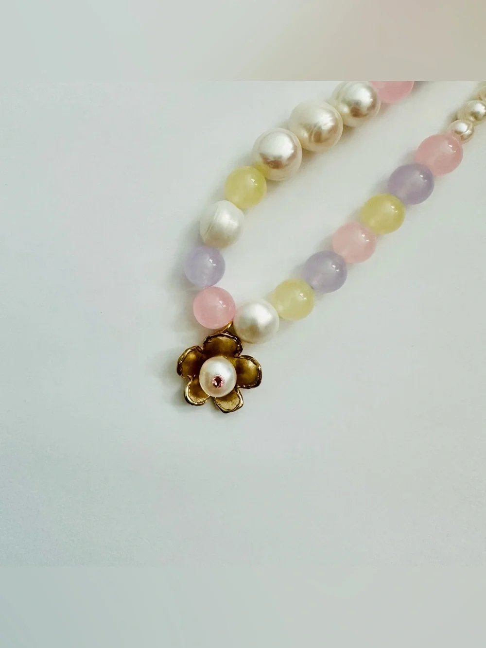 Anita Berisha Pastel Dreams Necklace NWT Jade Pearl Choker⁠